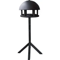 Bird Foderhus Dome Black Wood