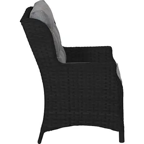 Vila Tjørn Havemøbelsæt Med 6 Høje Stole - Sort - Billede 11