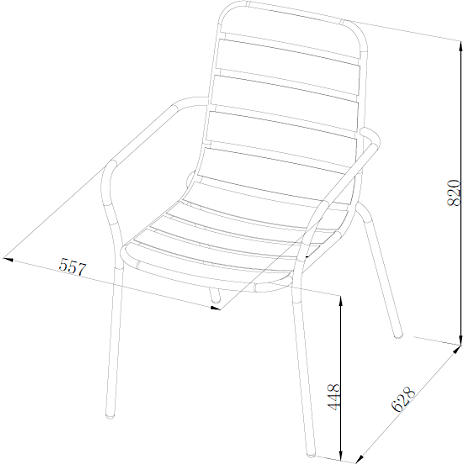 Andre Mærker Tampa Stabelbar Havestol - Grøn - Billede 3
