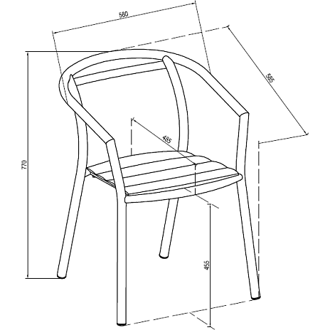Andre Mærker Conroe Havestol - Skifer Grå - Billede 3