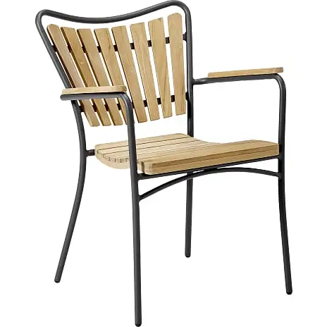 Kerteminde Teak Havestol, Antracit Stel