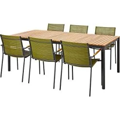 Andre Mærker Mood Classic Bord Med 6 Mood Stole - Oliven Grøn