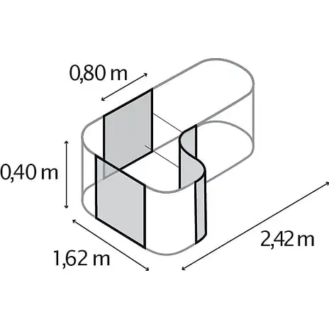 Vitavia Højbed Curve 401 - Antracit - Billede 2