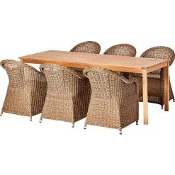 Andre Mærker Rosenborg Havemøbelsæt Med 6 Albany Stole - Brun