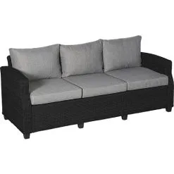 Vila Tjørn 3-personers Loungesofa - Sort