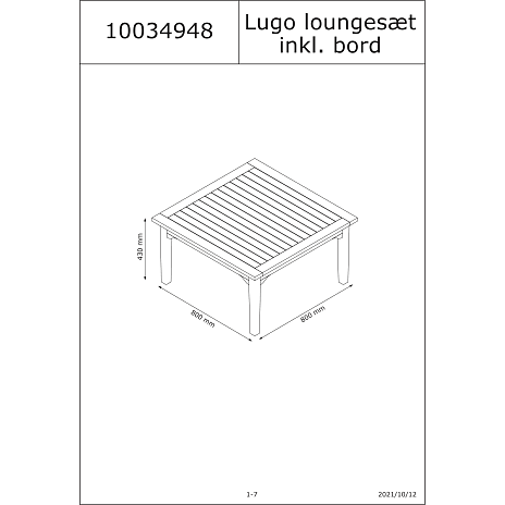 Andre Mærker Lugo Loungesæt Inkl. Bord - Billede 5