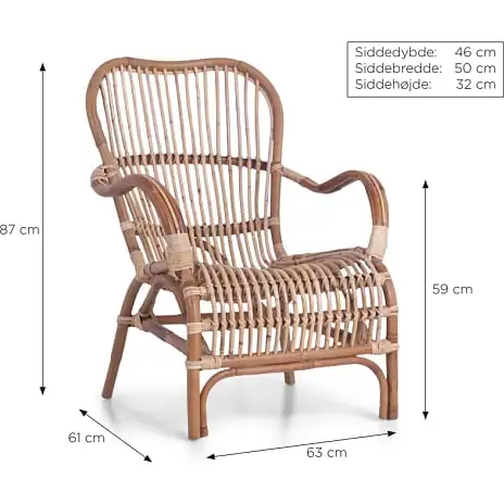 Andre Mærker Suma Rattan Loungestol - Natur - Billede 5