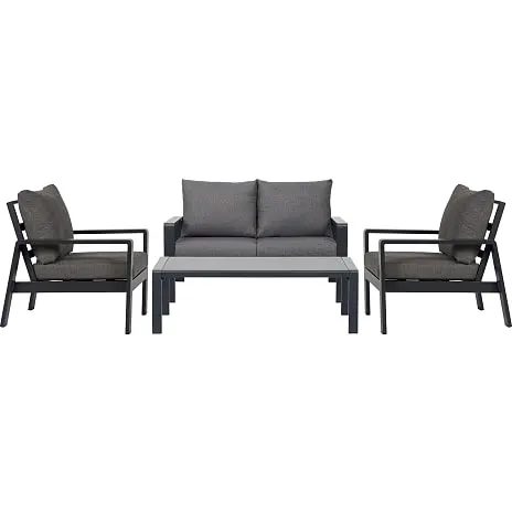 Andre Mærker Palamos Loungebord Med Sort Aluminium Ramme Og Cementbordplade - Billede 6