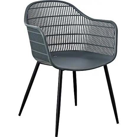 Andre Mærker Riverside Havebordsæt Med 6 Dawson Stole - Grå/sort - Billede 2