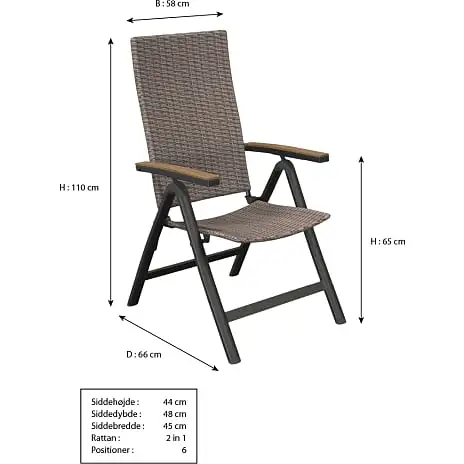 Andre Mærker Santorini Positions Havestol - Natur - Billede 2