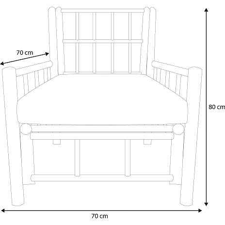 Andre Mærker Lizzano Bambus Loungestol - Billede 4