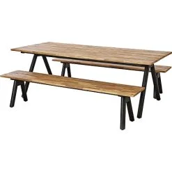 Andre Mærker Yuma Havebord Med 2 Yuma Bænke