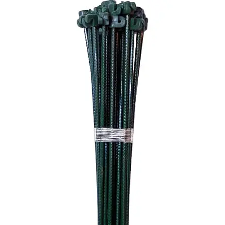 HORTUS Tentorpæl Grøn Med Grøn Isolator Ø10x1450mm - 10 Stk.