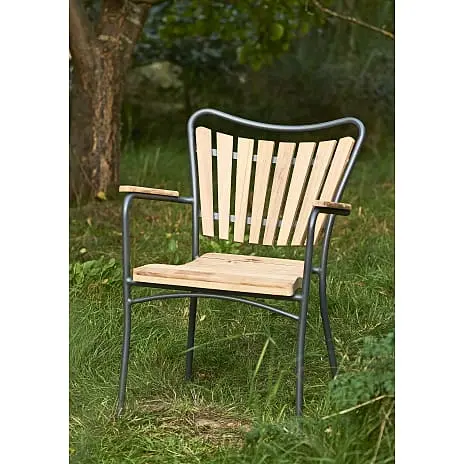 Kerteminde Teak Havestol, Antracit Stel - Billede 4