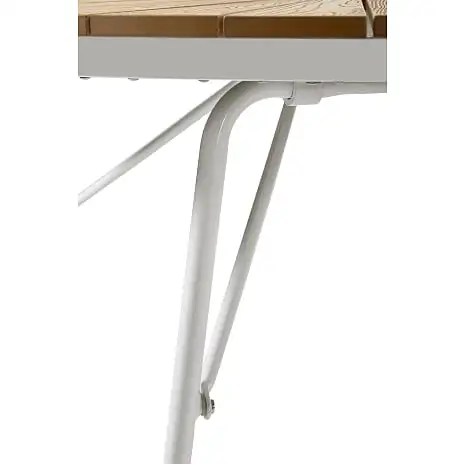 Kerteminde Nonwood 180x90 Havemøbelsæt Med 6 Stole - Teak/Hvid - Billede 4