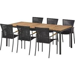 Mood Classic Havebord M/6 Mood Tokyo Open Stole, Antracit Stel