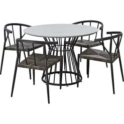 Andre Mærker Arizona Havemøbelsæt Ø110 Cm Med 4 Capri Stole