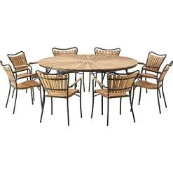 Andre Mærker Kerteminde Ø170 Havemøbelsæt Med 8 Stole - Teak/antracit