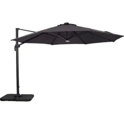 Andre Mærker Panama Hængeparasol - Sort Inkl. Plastfod Uden Fyld