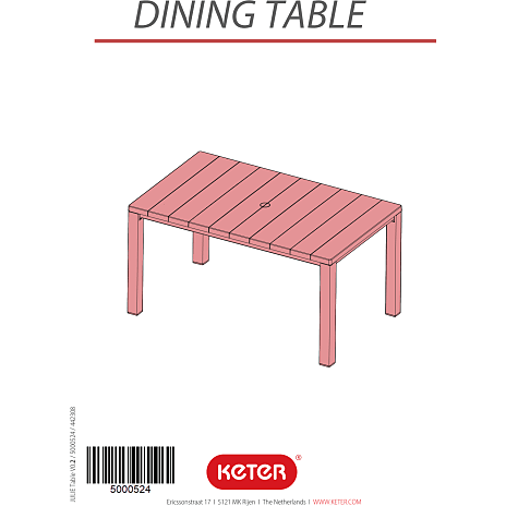 Keter Julie Havebord - Mørkegrå - Billede 2