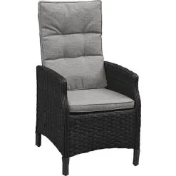 Vila Tjørn Havestol Med Høj Ryg Og Pumpe - Sort