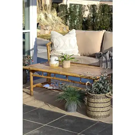 Andre Mærker Vero Bambus Loungesæt Med 4 Dele - Natur - Billede 3