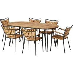 Mood; Kerteminde Mood Boston Havebord M/6 Kerteminde Stole, Antracit Stel