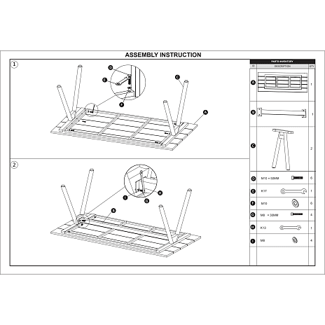 Andre Mærker Yuma Havemøbelsæt Med 6 Las Palmas Stole - Akacietræ/grå - Billede 7