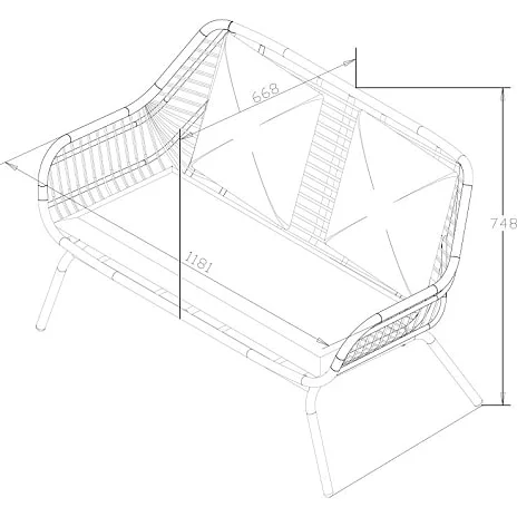 Andre Mærker Marsala Loungesæt - Sort - Billede 5