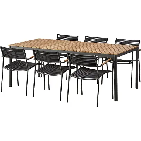 Andre Mærker Mood 208 X 100 Cm Havesæt Med 6 Mood Air - Antracit