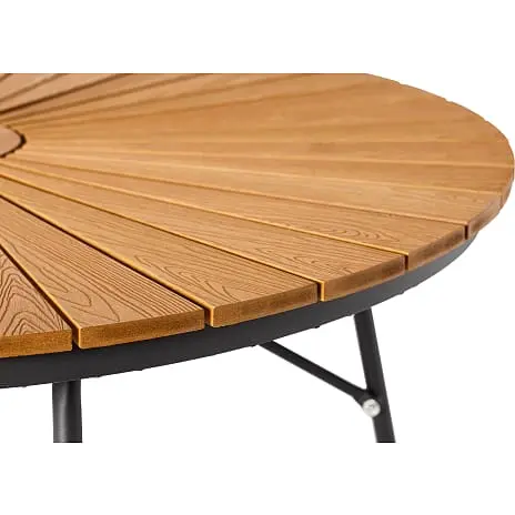 Kerteminde Teak - Nonwood Havebord Ø110 Cm, Antracit Stel - Billede 2