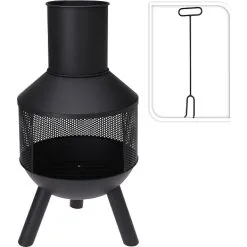 Andre Mærker Faro Bålsted Med 3 Ben - Sort Metal