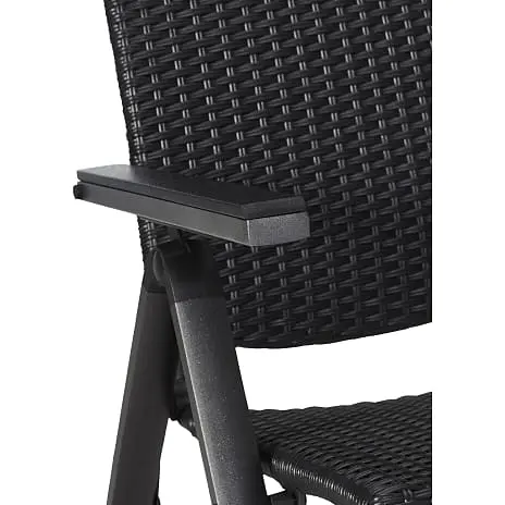 Andre Mærker Lakewood Havemøbelsæt Med 6 Santorini Stole - Sort - Billede 5