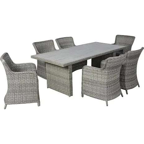 Vila Orust Havemøbelsæt Med 6 Lave Stole - Grå - Billede 7