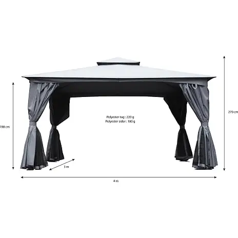 Andre Mærker Linea Pavillon Deluxe 4x3 Meter - Billede 3