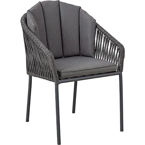 Andre Mærker Riverside Havebordsæt Med 6 Las Palmas Stole - Sort - Billede 4