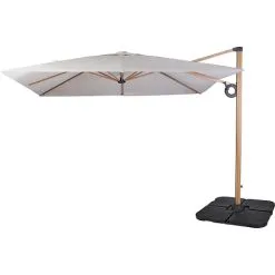 Andre Mærker Adra Hængeparasol - Lysgrå/beige Inkl. Plastfod Uden Fyld
