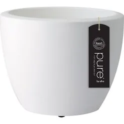 Elho Pure Soft Rund Krukke Med Hjul - Hvid