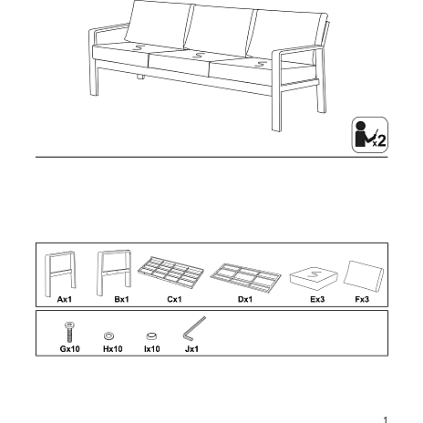 Andre Mærker Palamos 3-pers. Loungesofa - Grå - Billede 11