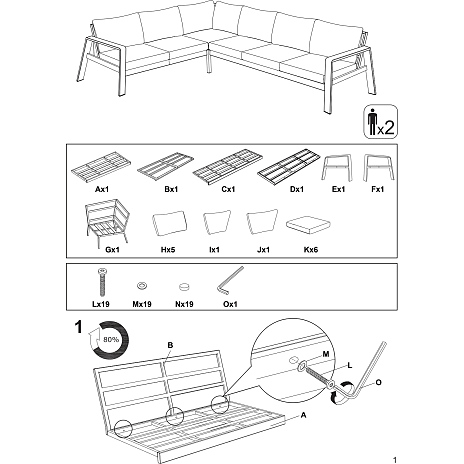 Andre Mærker Palamos Hjørnesofa - Aluminium/polyester - Grå - Billede 14