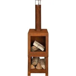 GARDENLIFE Sedona Havepejs Brændedepot - Rust Look