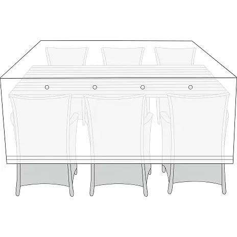 Andre Mærker Premium Stoke Overtræk Til Havemøbelsæt 220x130x85cm - Flint Grå - Billede 2