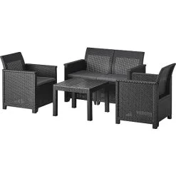 Keter Emma Loungesæt - Grafitgrå