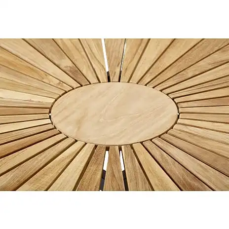 Andre Mærker Kerteminde Teak Ø130 Cm, Antracit Stel Med 6 Mood Teak Stole - Billede 4