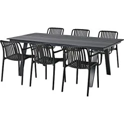 Andre Mærker Riverside Havebord M/6 Messina Havestole - Sort