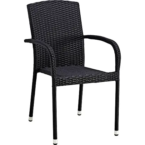 Andre Mærker New Haven Havebord Med 6 York Stole - Sort - Billede 3