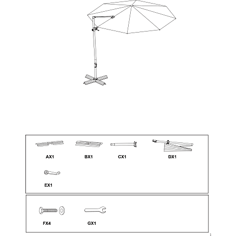 Andre Mærker Pompano Hængeparasol Ø:300 Cm, Uden Fod - Hvid - Billede 3