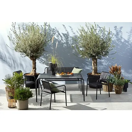 Envy Alba Sæt Med 2 Stole Og Bænk - Sort - Billede 3