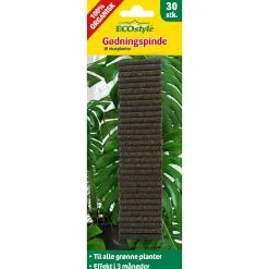 Ecostyle Stueplante Gødningspinde - 30 Stk.