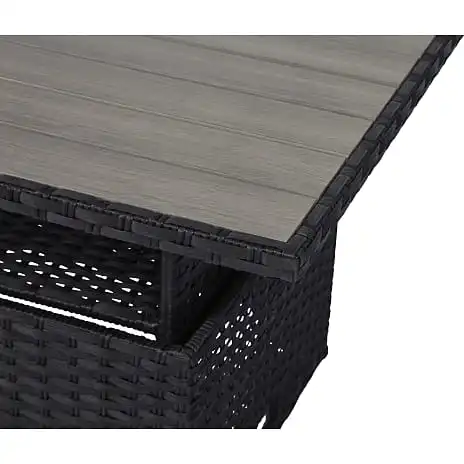 Vila Tjørn Havebord Med Hæve/sænkefunktion 134 Cm - Sort - Billede 2